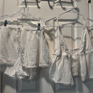 White Linen Two-Piece Set